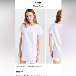 LESET White Mini Dress